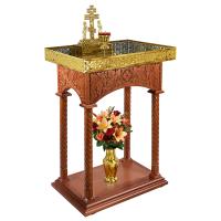 Панихидный стол песковой "Суздальский", цвет "кипарис", колонны