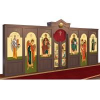 Иконостас "Самарский" одноярусный, цвет "ноче экко", 608х40х275 см