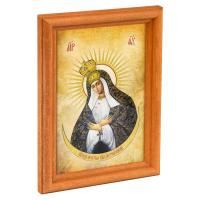 Икона Божией Матери "Остробрамская" в деревянной рамке, 12х1,5х17 см