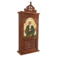 Киот-шкаф напольный &quot;Суздальский&quot;, цвет &quot;кипарис&quot;, широкий