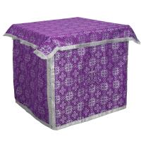 Облачение на престол с пеленой, шелк &quot;Горненский&quot;, фиолетовое с серебром