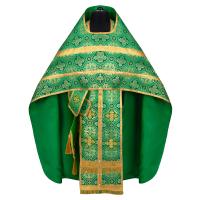 Иерейское облачение, шелк &quot;Горненский&quot;, зеленое с золотом