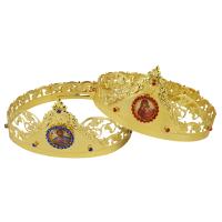 Венцы венчальные, пара, с камнями, высота 10 см, №2, У 55-0341