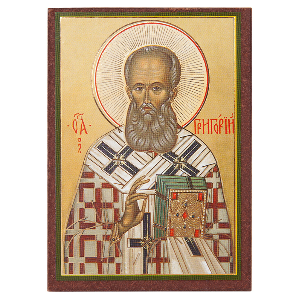 Икона святителя Григория Богослова, МДФ, 6х9 см