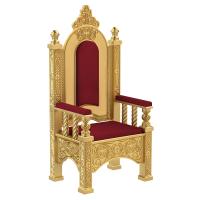 Архиерейский трон "Ярославский", цвет "золото", 70х58х161 см