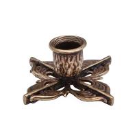 Подсвечник настольный литой "Четырехлистник", бронза, 3,5х1,5 см