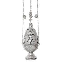 Кадило № 40, латунь, никелирование, 13,6х29 см, №2, У 13-0228