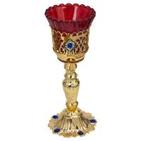 Лампада настольная, цинковый сплав, 9х20 см, №2, У 55-0012