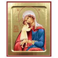 Икона Божией Матери "Взыскание погибших", на дереве, золочение (поталь), 12,5х16 см