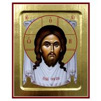 Икона Спасителя &quot;Нерукотворный образ&quot;, на дереве, золочение (поталь), 12,5х16 см