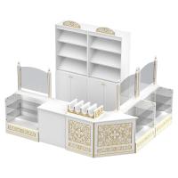 Свечная лавка "Суздальская". Компоновка №4 белая с золотом (патина)