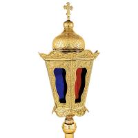 Фонарь пасхальный латунный, 25х25х58 см