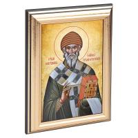 Икона святителя Спиридона Тримифунтского в пластиковой рамке,13х1,5х18 см