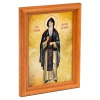 Икона преподобного Амвросия Оптинского в деревянной рамке, 12х1,5х17 см