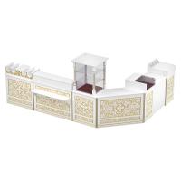 Свечная лавка "Суздальская". Компоновка №5 белая с золотом (патина)