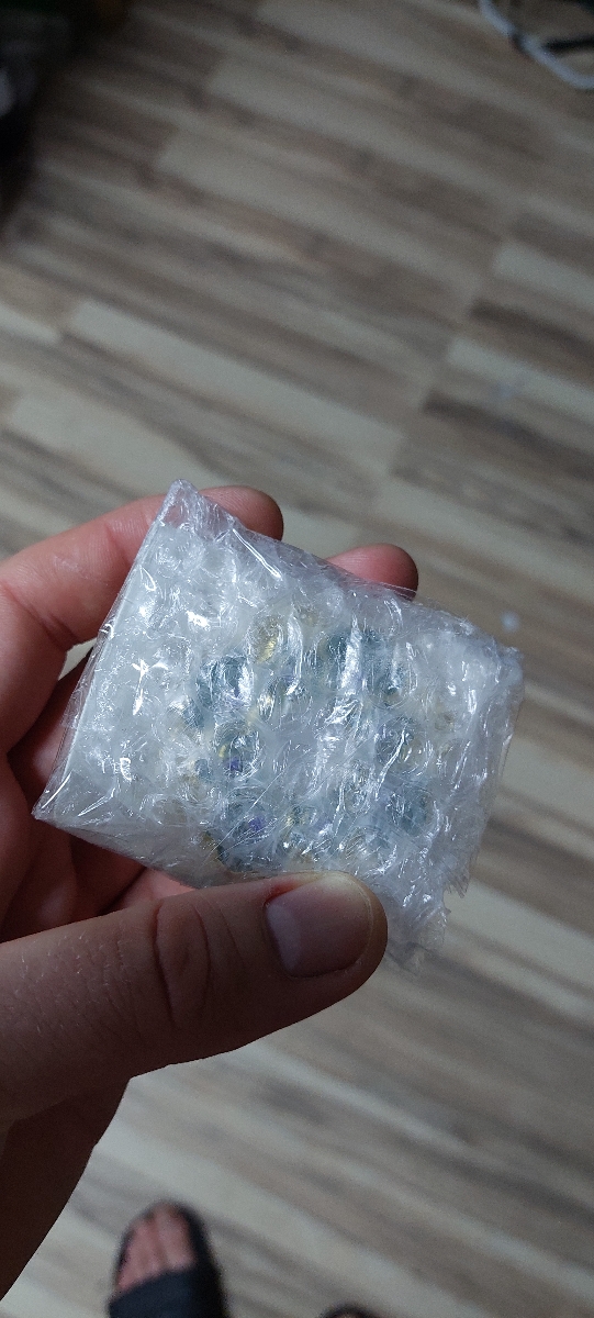 Мощевик врезной, эмаль, синие камни, Ø 54/17 мм