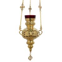 Лампада подвесная, латунь, 17,5х32 см, У 13-0284