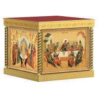 Облачение на престол с иконами, чеканка, высота 105 см