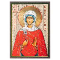 Икона мученицы Ники Коринфской, МДФ, 6х9 см