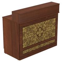 Свечная лавка &quot;Суздальская&quot;. Секция №17, рабочая зона продавца, цвет &quot;ноче экко&quot;, &quot;кипарис&quot; с золотом (поталь)