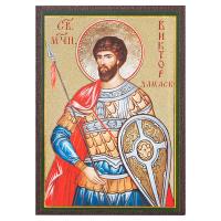 Икона мученика Виктора Дамасского, МДФ, 6х9 см