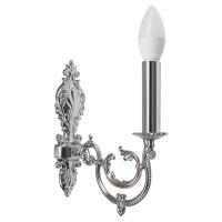 Бра церковное на 1 свечу, под серебро, 6х22 см