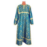 Стихарь алтарника, шелк &quot;Николаевский&quot;, голубой с золотом