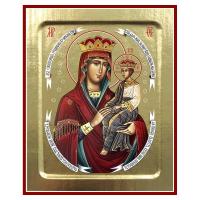 Икона Божией Матери &quot;Споручница грешных&quot;, на дереве, золочение (поталь), 12,5х16 см