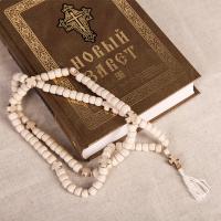 Четки из граба белые на 100 бусин