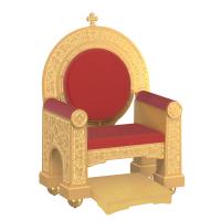 Архиерейский трон "Владимирский", цвет "золото", 104х70х149 см
