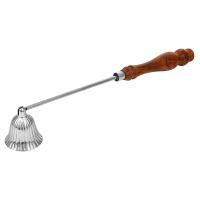 Гасильник для свечей церковный латунный, никелирование, с деревянной ручкой, длина 28 см, У 13-0192