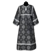 Стихарь алтарника, шелк &quot;Горненский&quot;, черный с серебром