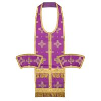 Требный набор / комплект, шелк &quot;Святительский&quot;, с подкладом, фиолетовый с золотом