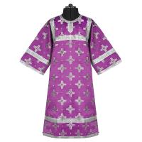 Стихарь алтарника детский, шелк "Святительский", фиолетовый с серебром Стихарь алтарника детский, шелк "Святительский", фиолетовый с серебром