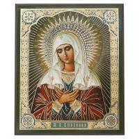 Икона Божией Матери &quot;Умиление&quot; (Серафимо-Дивеевская), МДФ, 10х12 см