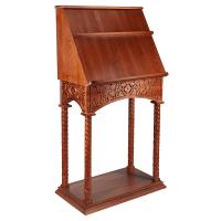 Аналой клиросный &quot;Суздальский&quot;, цвет &quot;кипарис&quot;, колонны, высота 155 см