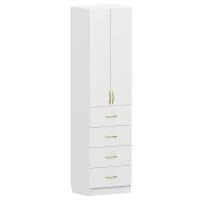 Шкаф с полками и ящиками "Самарский" белый, 60х47х231 см