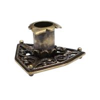 Подсвечник настольный литой "Трехгранный", бронза, 2,5х2,5х1,5 см