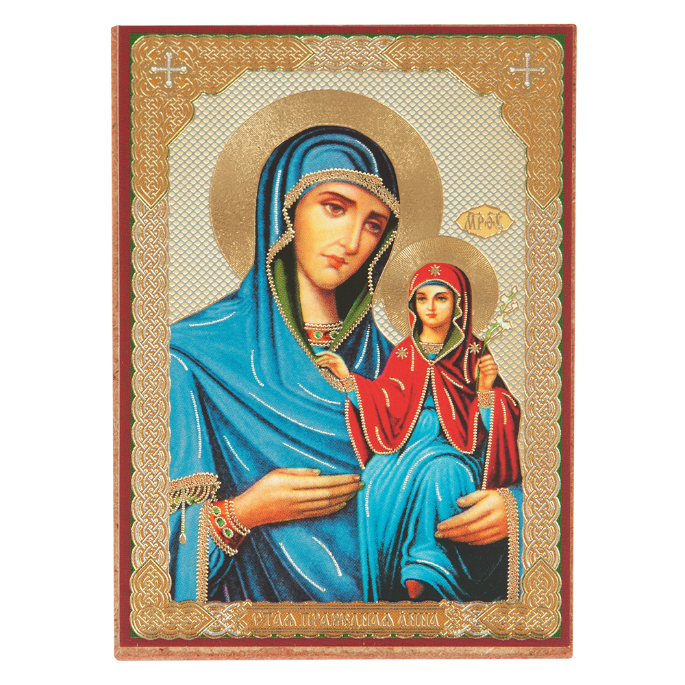 Икона праведной Анны, матери Пресвятой Богородицы, МДФ №1, 6х9 см