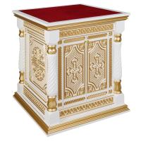 Жертвенник &quot;Костромской&quot; белый с золотом (патина)