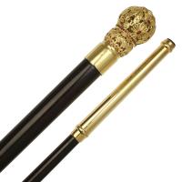 Посох из ювелирного сплава в позолоте с фианитами