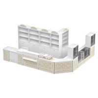 Свечная лавка "Суздальская". Компоновка №3 белая с золотом (патина)