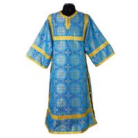 Стихарь алтарника, шелк &quot;Горненский&quot;, голубой с золотом