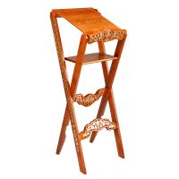 Аналой раскладной &quot;Суздальский&quot;, цвет &quot;кипарис&quot; с золотом (поталь), с полкой