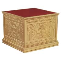 Облачение на престол "Суздальское", цвет "золото", красная ткань, высота 105