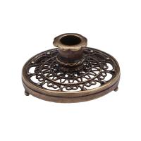 Подсвечник настольный литой "Орнаментальный", бронза, 3х1,5 см