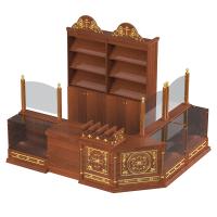 Свечная лавка &quot;Судиславская&quot;. Компоновка №4, цвет &quot;ноче экко&quot;, &quot;кипарис&quot; с золотом (поталь)