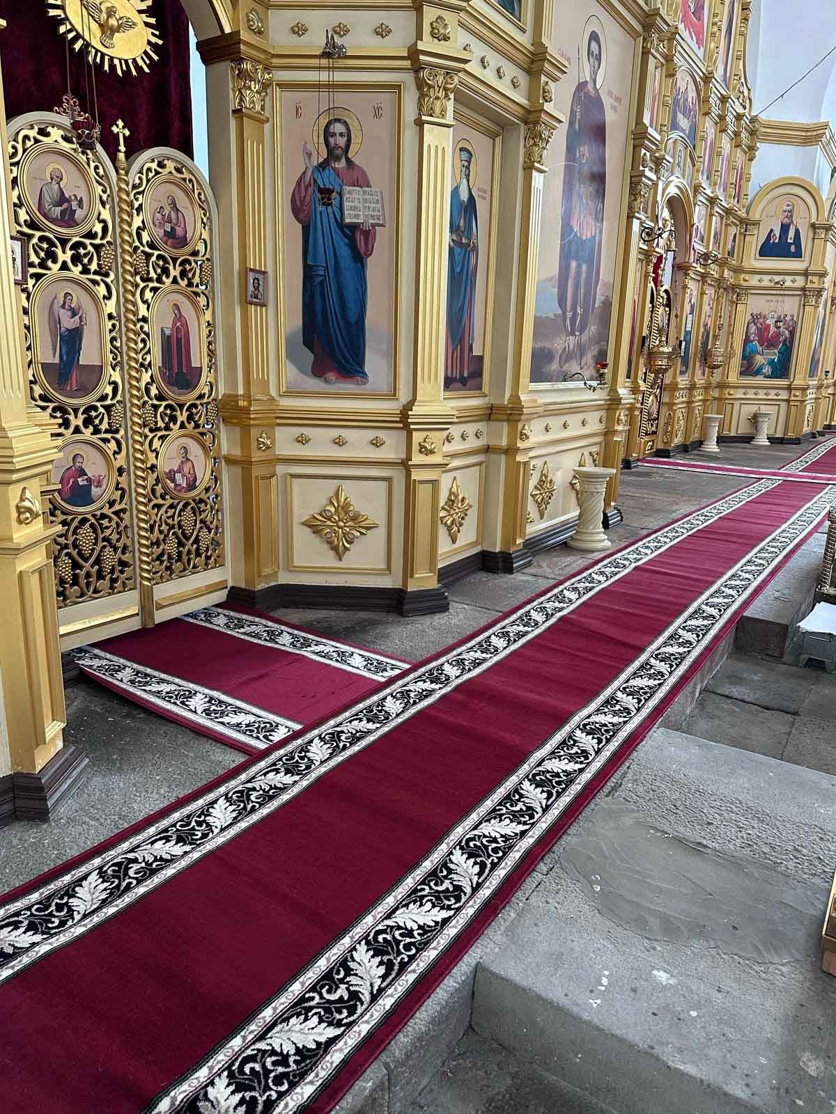 Ковровая дорожка красная, полипропилен