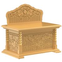 Скамья-сундук храмовая &quot;Суздальская&quot;, цвет &quot;золото&quot;