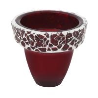 Стаканчик для лампады стеклянный краcный, 8,5х7,7 см